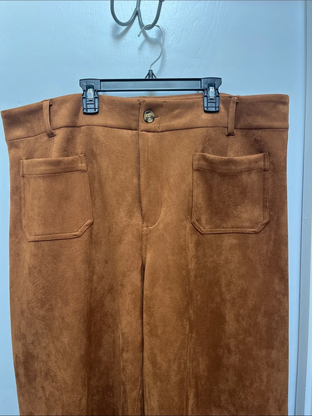 Gibson Latimer Faux Suede Wide Leg Ankle Pants. Size XXL